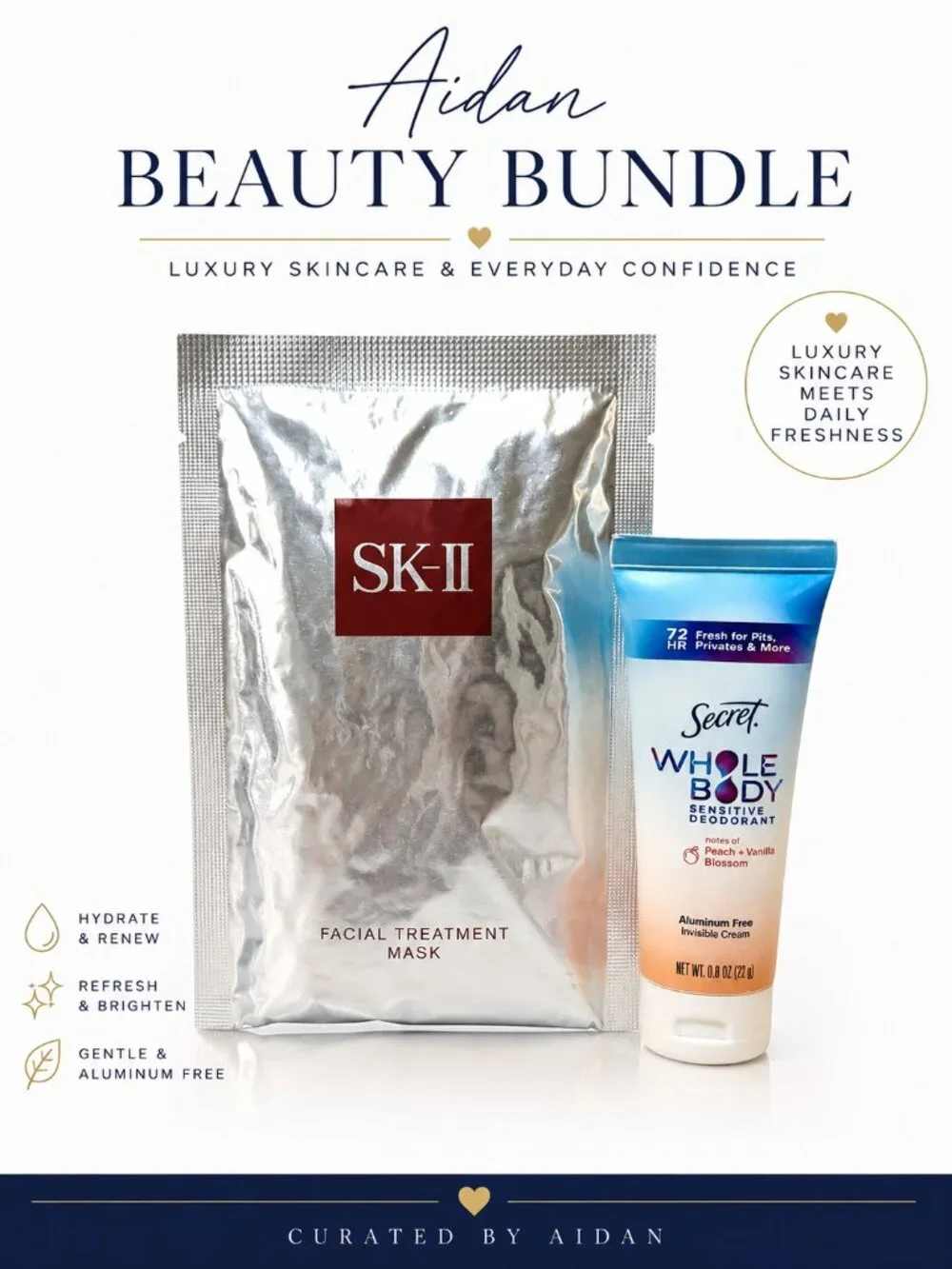 SK-II Facial Treatment Mask + Secret Whole Body Sensitive Deodorant Travel Size